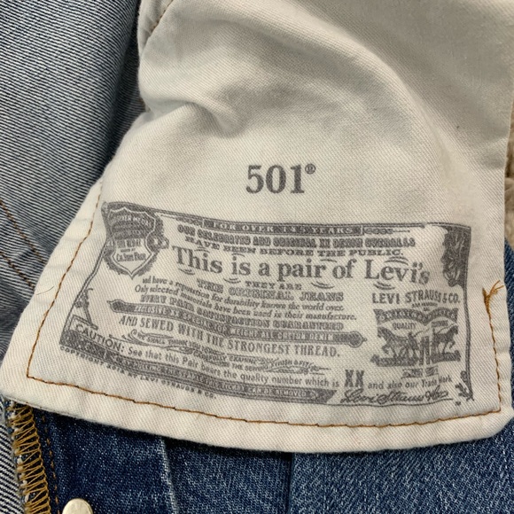 Original Levis 501 Button Fly Denim Jeans - Picture 7 of 9